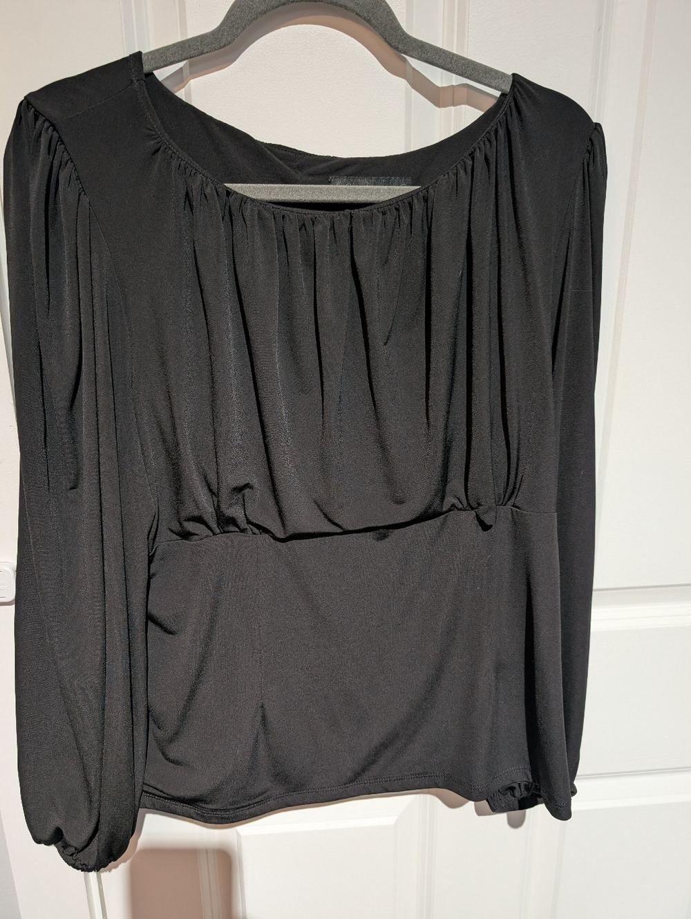 la femme en noir salem blouse 3x black